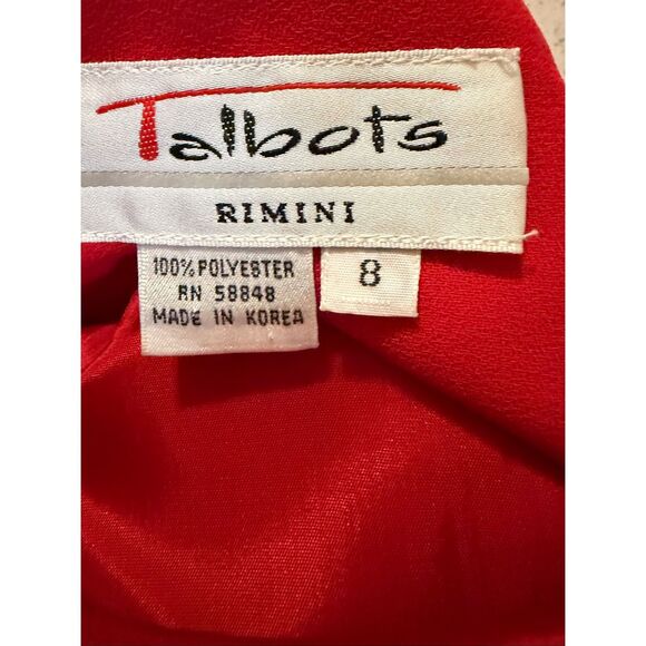 Vintage Talbots Red Rimini asymmetrical Front Blazer 8 - Picture 5 of 7